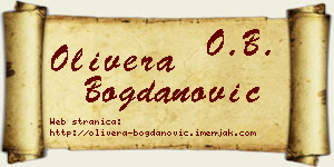 Olivera Bogdanović vizit kartica
